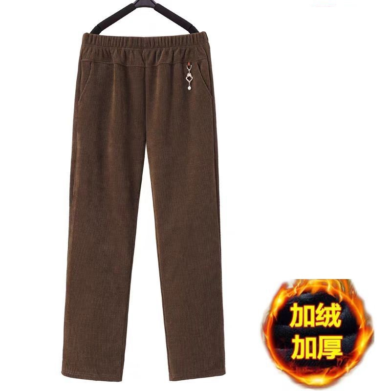高品質コーデュロイストレートズボン女性秋冬オーバーサイズ 8 - Corduroy Pant Warm のレビューと価格