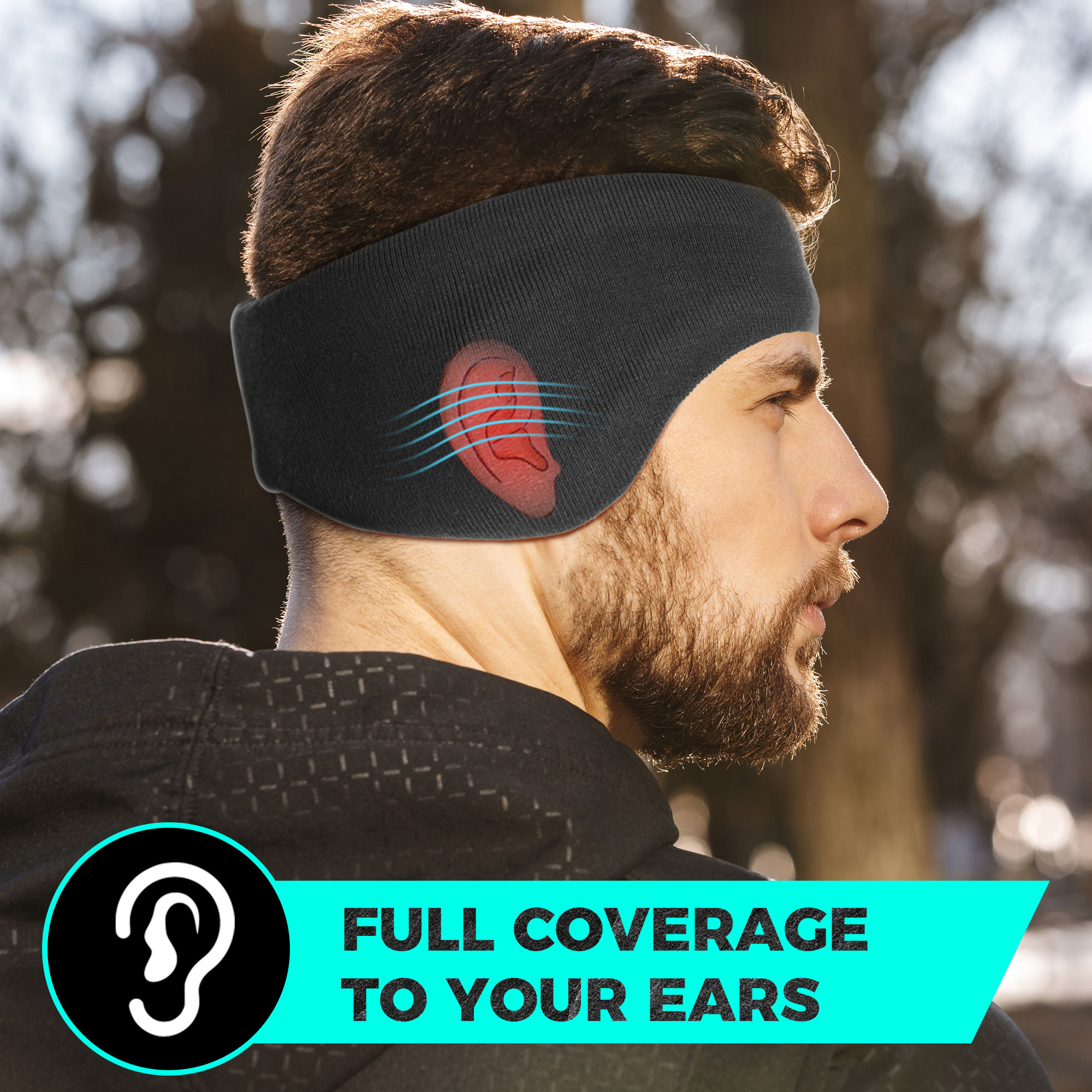 冬用フリースバンダナ二重層イヤーウォーマー防風スキーヘッドバ - Winter Headband Fleece のレビューと価格