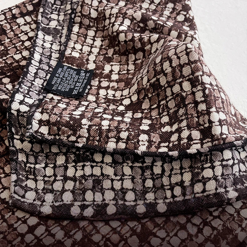 70% ウール 30% シルクスカーフ女性のための春ヴィンテ - Wool Scarf Men のレビューと価格