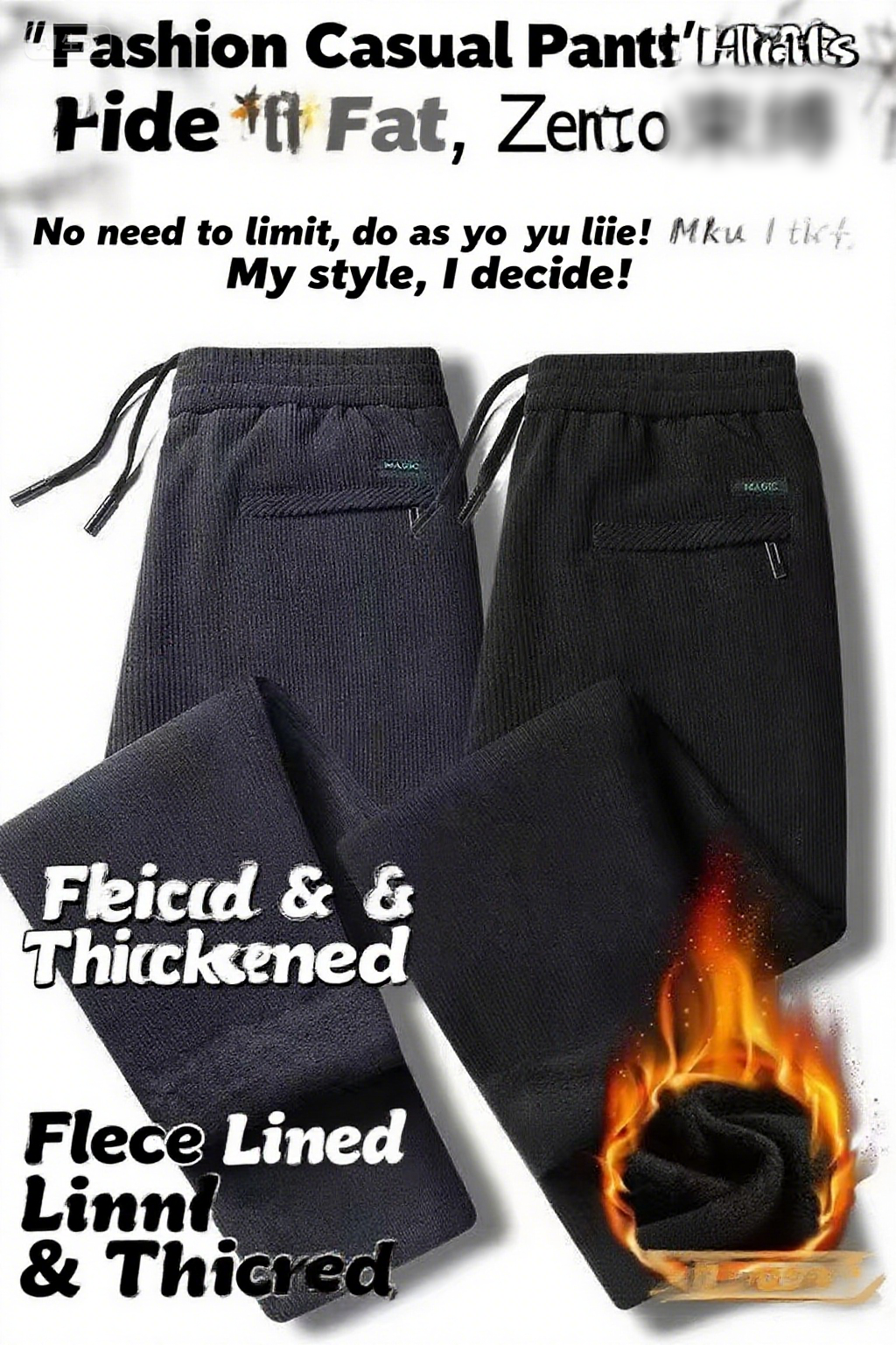 ブラックグレーのメンズコーデュロイとベルベットのカジュアルパ - Corduroy Pant Warm のレビューと価格