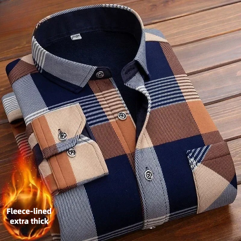 2025年 メンズ 冬用 暖かい 長袖 チェック柄シャツ フ - Flannel Shirt Lined のレビューと価格