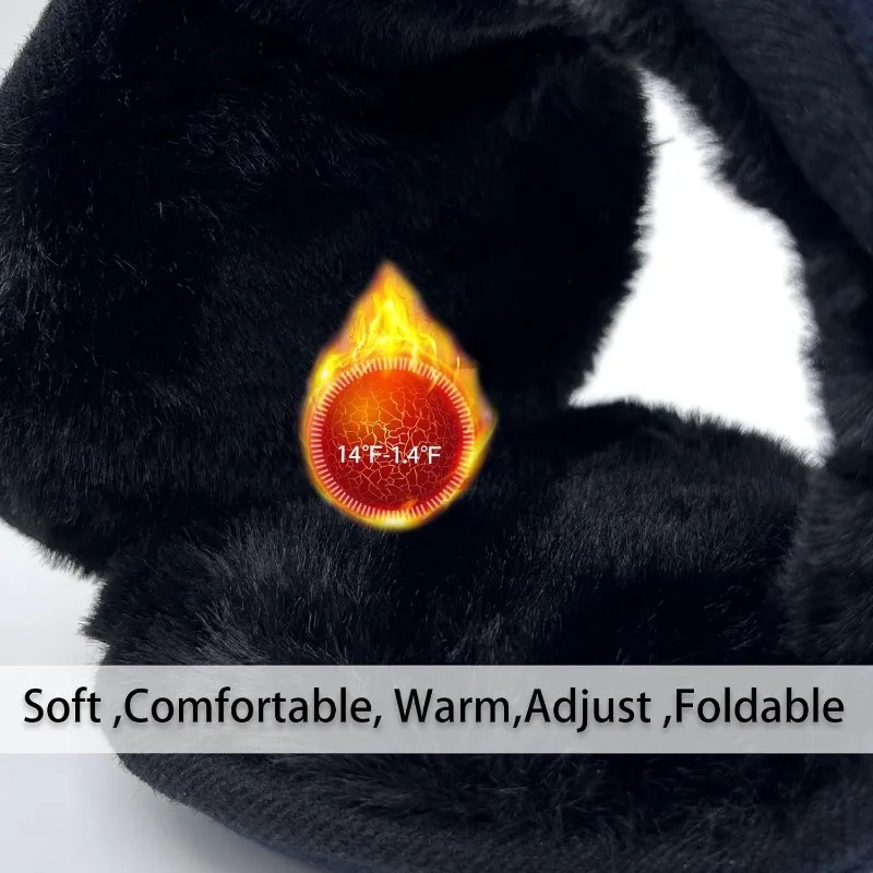 冬用ユニセックス大型折りたたみ式ポーラーフリースイヤーマフ  - Earmuffs Foldable のレビューと価格