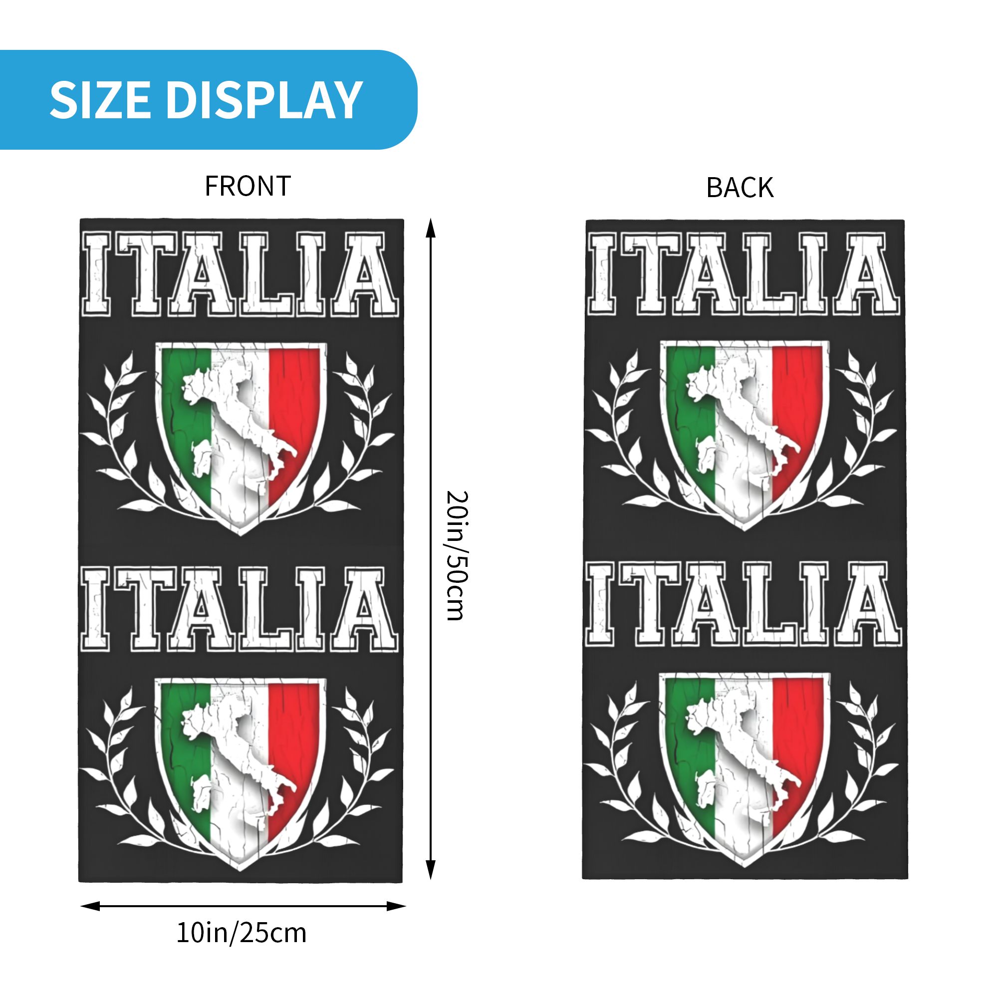 カスタムイタリア国旗バンダナネックウォーマー男性女性冬スキー - Neck Gaiter Fleece のレビューと価格