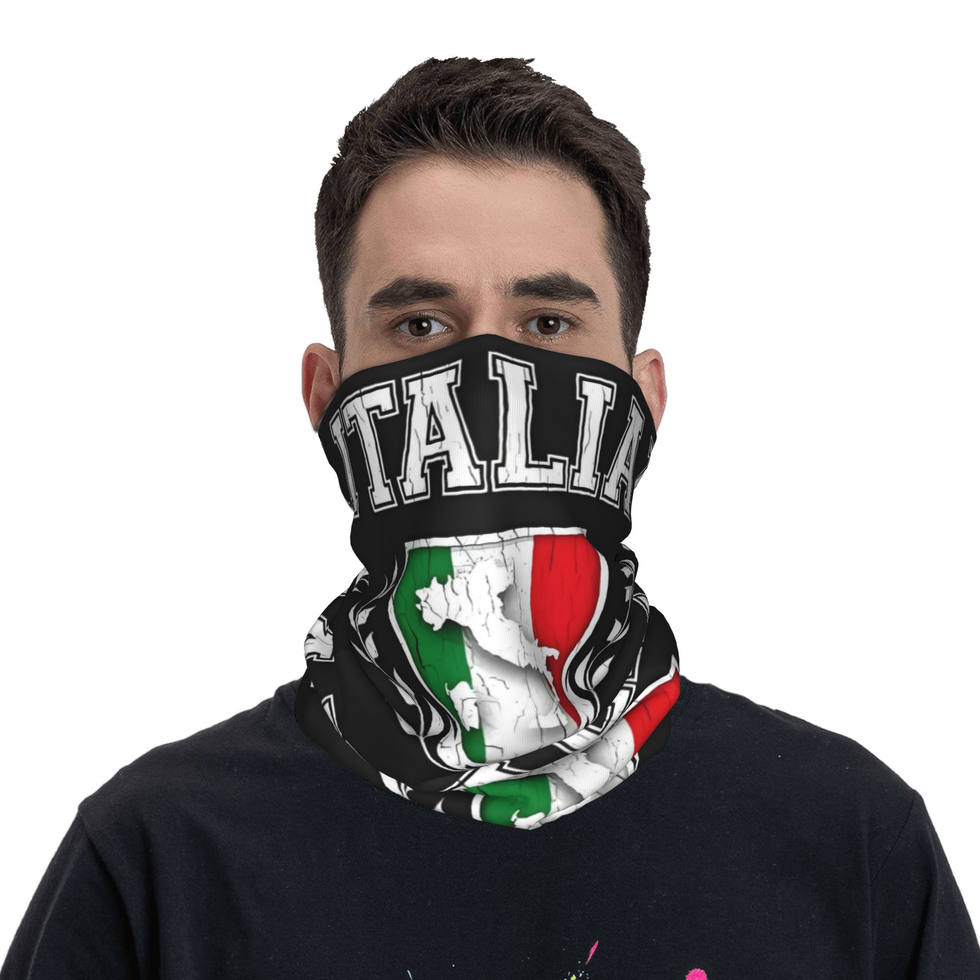 カスタムイタリア国旗バンダナネックウォーマー男性女性冬スキー - Neck Gaiter Fleece のレビューと価格