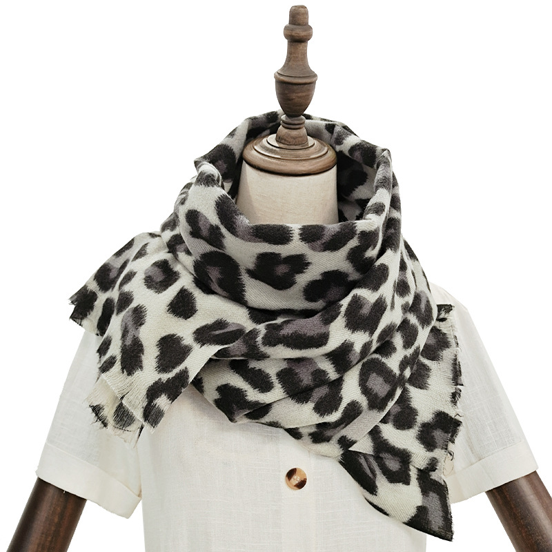 高級ブランド厚いカシミヤスカーフ女性のためのヒョウ柄ティペッ - Cashmere Pashmina Wrap のレビューと価格