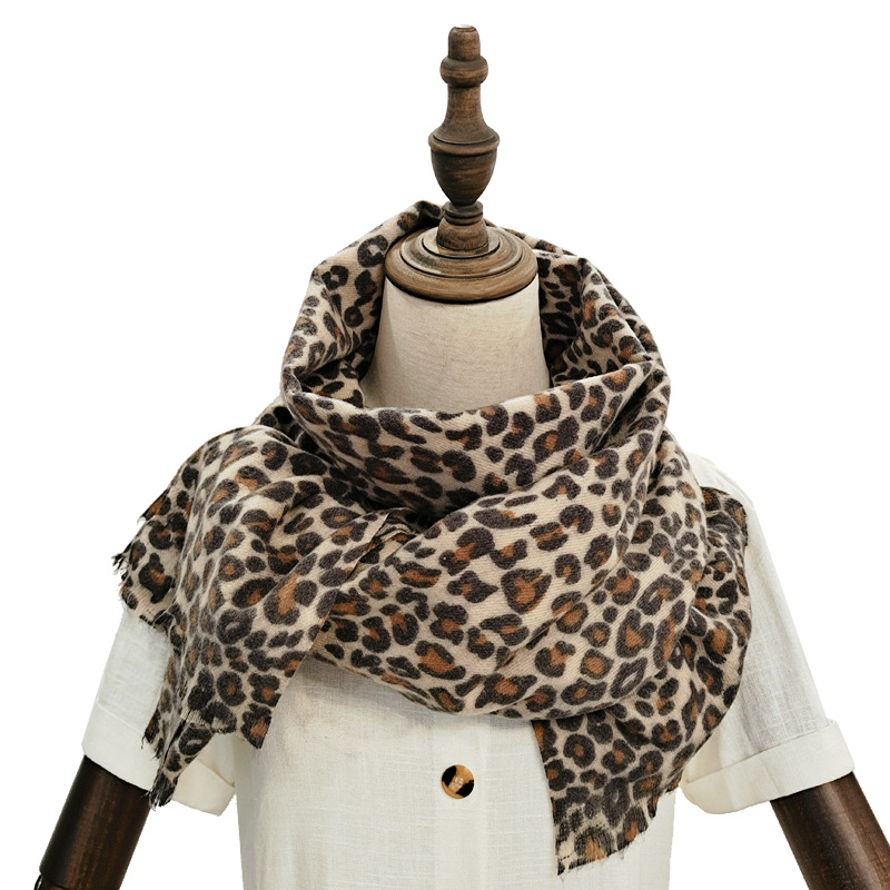 高級ブランド厚いカシミヤスカーフ女性のためのヒョウ柄ティペッ - Cashmere Pashmina Wrap のレビューと価格