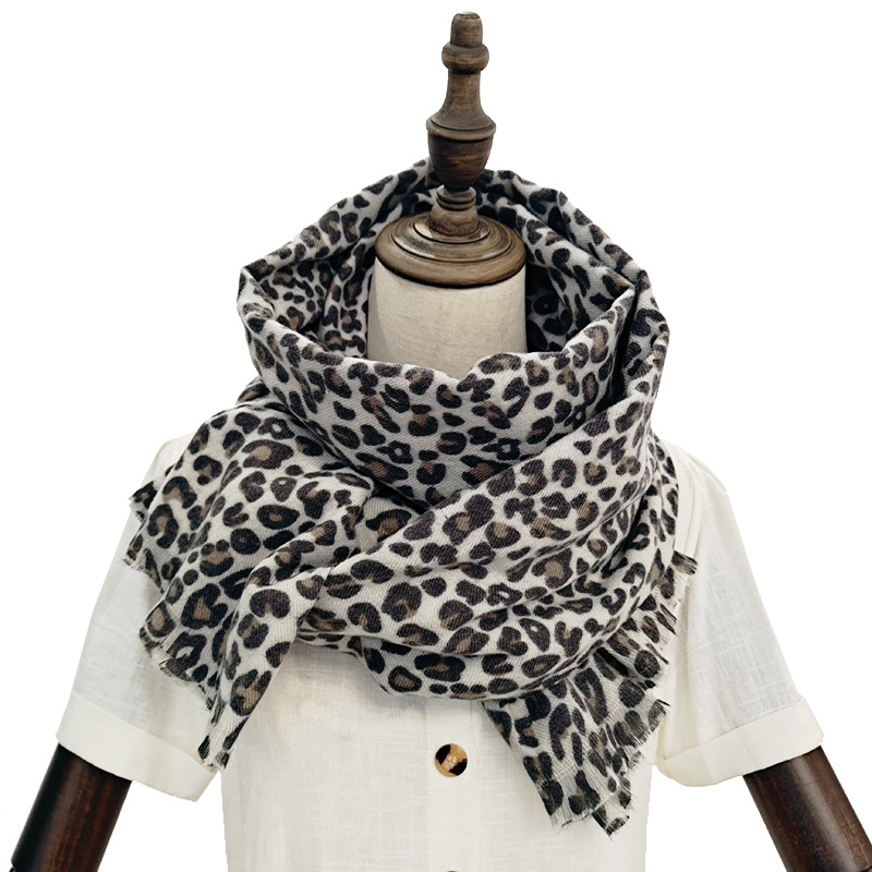 高級ブランド厚いカシミヤスカーフ女性のためのヒョウ柄ティペッ - Cashmere Pashmina Wrap のレビューと価格