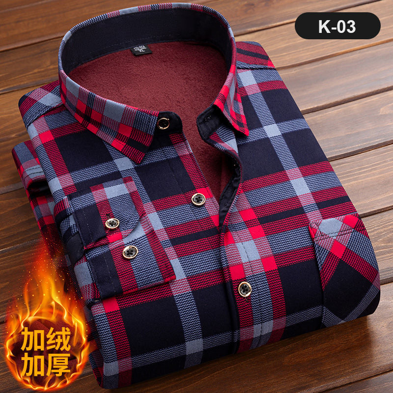 男性用長袖チェック柄シャツ、厚いフリースライン、ソフトカジュ - Flannel Shirt Lined のレビューと価格