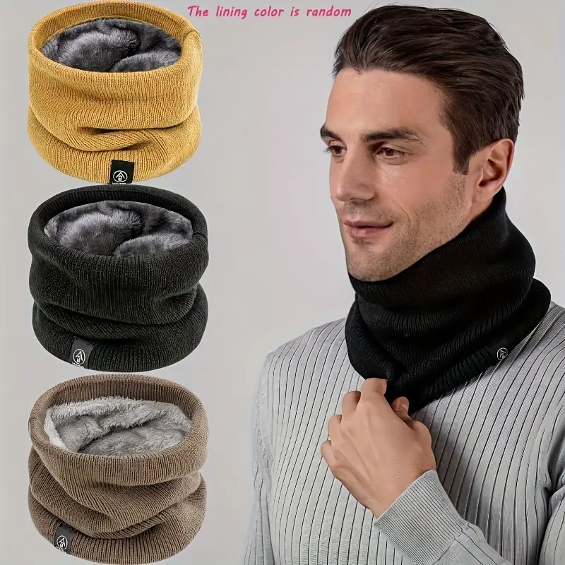 暖かいニットスカーフ、厚手のプラッシュ素材、防風、冬用ネック - Neck Gaiter Fleece のレビューと価格