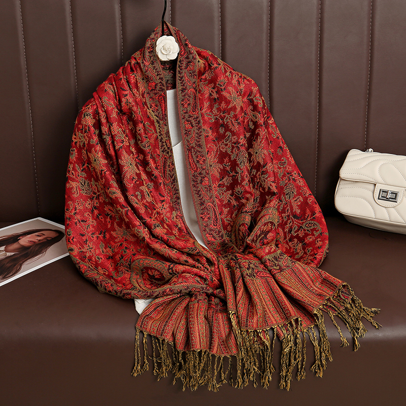 2024 高級ブランドカシミヤ女性スカーフプリント冬暖かいシ - Cashmere Pashmina Wrap のレビューと価格