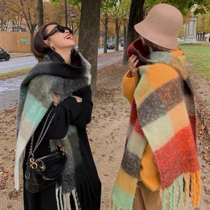 新しい高級冬厚く暖かいスカーフ女性カシミヤショールとラップパ - Cashmere Pashmina Wrap のレビューと価格