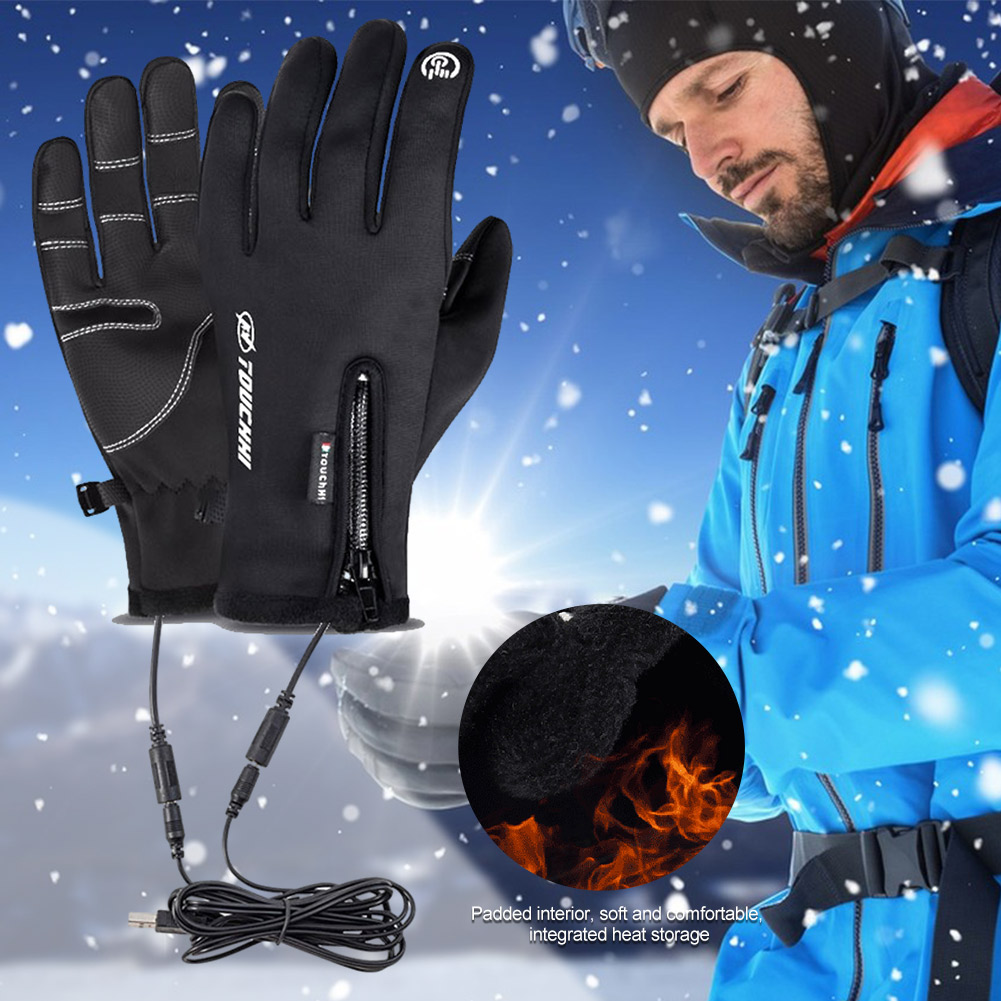USB タッチスクリーン手袋冬暖かい電気加熱手袋加熱されたオ - Touch Screen Gloves のレビューと価格