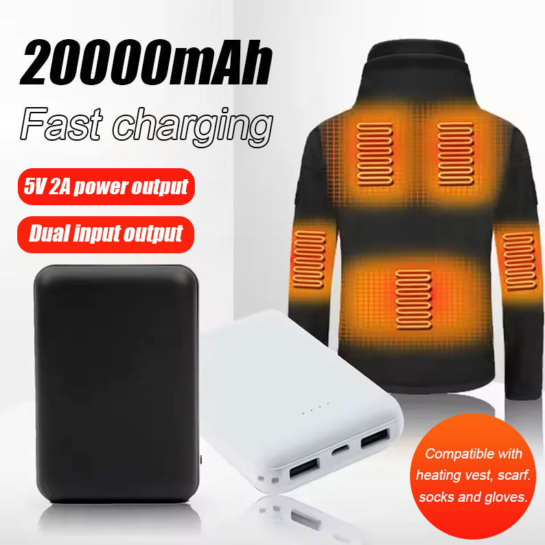 20000mAh パワーバンクポータブル USB 充電器急速 - Heated Vest Battery のレビューと価格