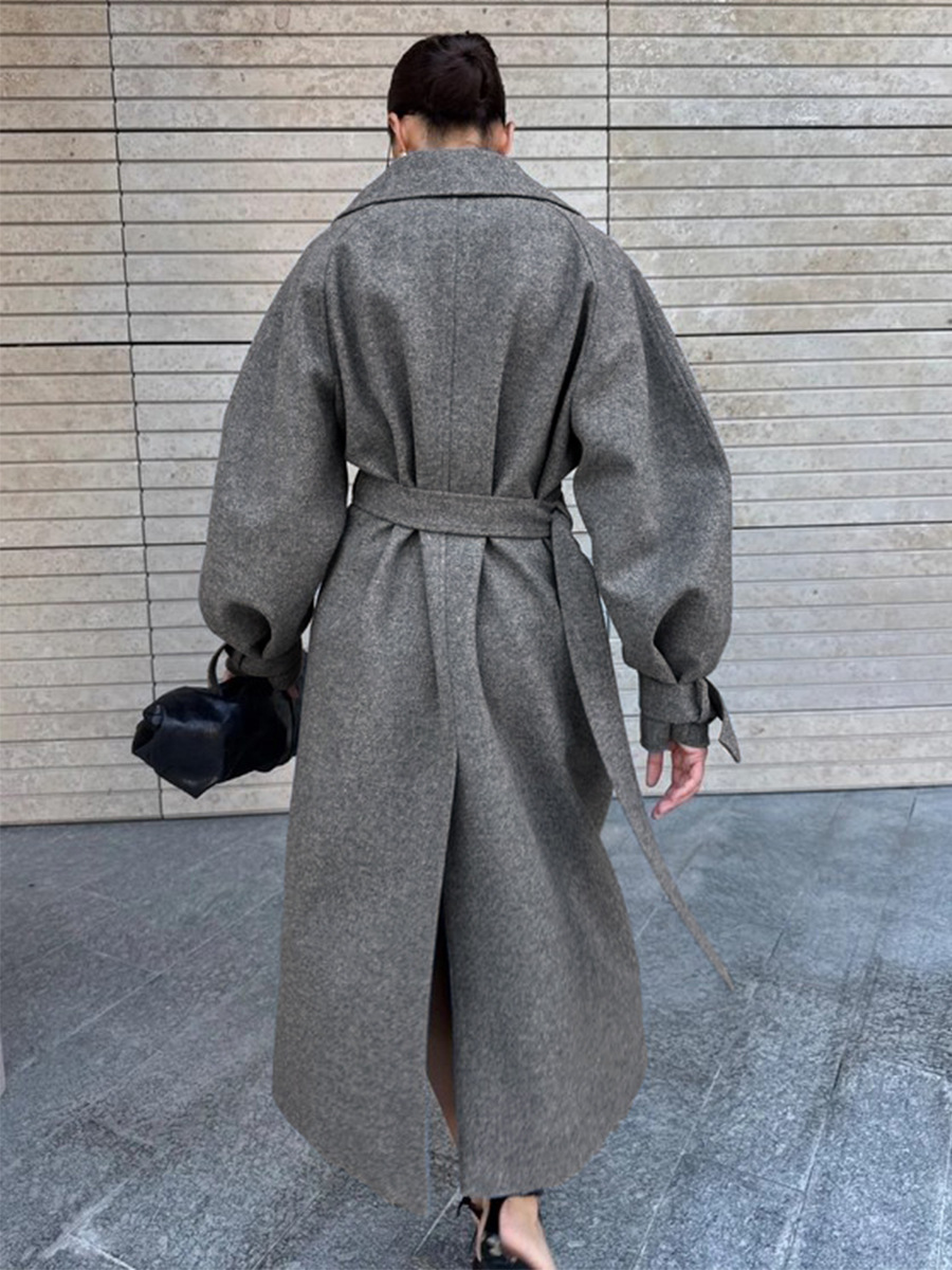 LUCYSHIHATTU ロングイミテーションウールコート女 - Wool Coat Peacoat のレビューと価格