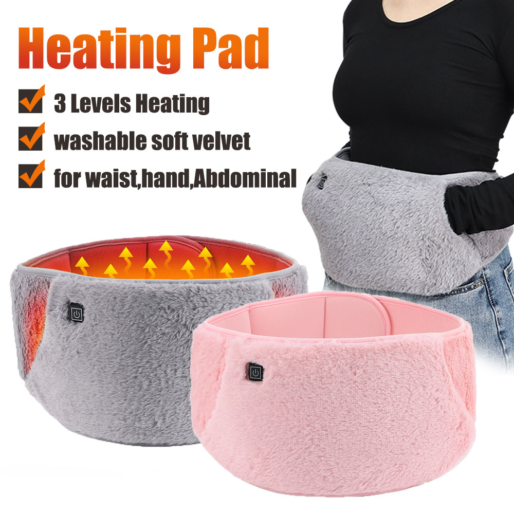 電熱期間パッドウエストウォーマーソフトベルベット 3 レベル - Hand Warmer Electric のレビューと価格