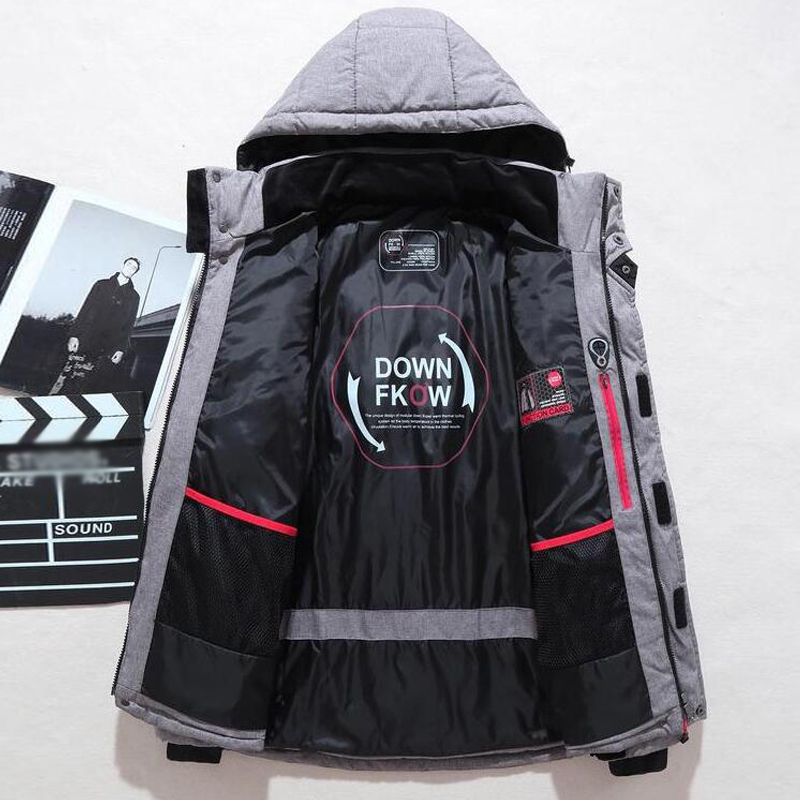 ダウンジャケット男性冬男性ホワイトダックダウンジャケットフー - Down Jacket Packable のレビューと価格