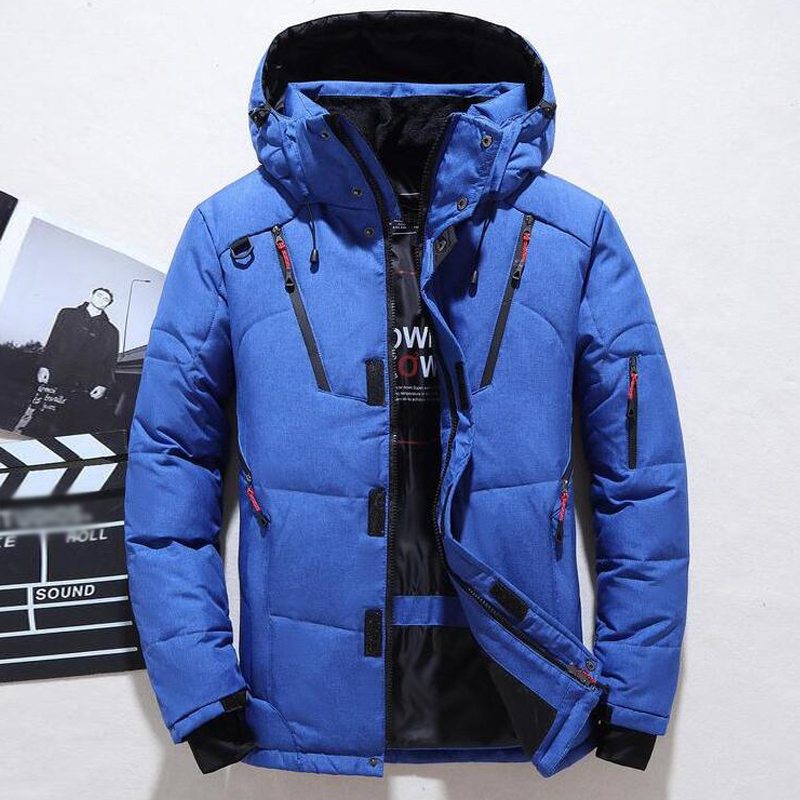 ダウンジャケット男性冬男性ホワイトダックダウンジャケットフー - Down Jacket Packable のレビューと価格