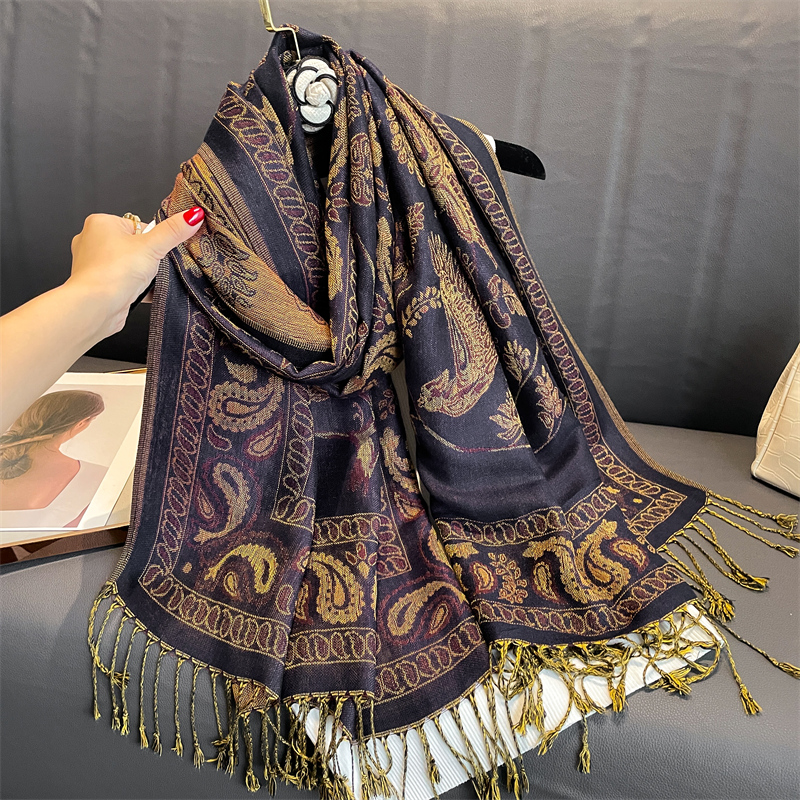 高級ブランド秋カシミヤパシュミナショール女性ラップ暖かい冬の - Shawl Wrap Winter のレビューと価格