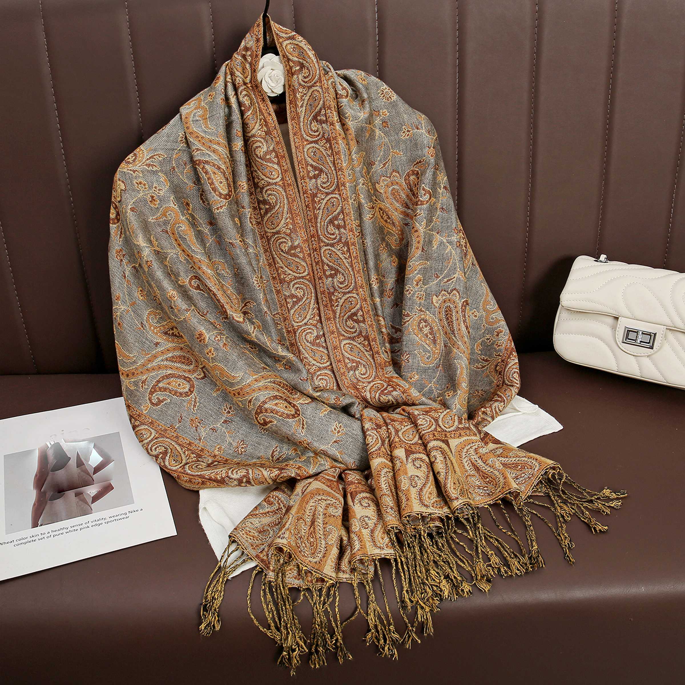 高級ブランド秋カシミヤパシュミナショール女性ラップ暖かい冬の - Shawl Wrap Winter のレビューと価格