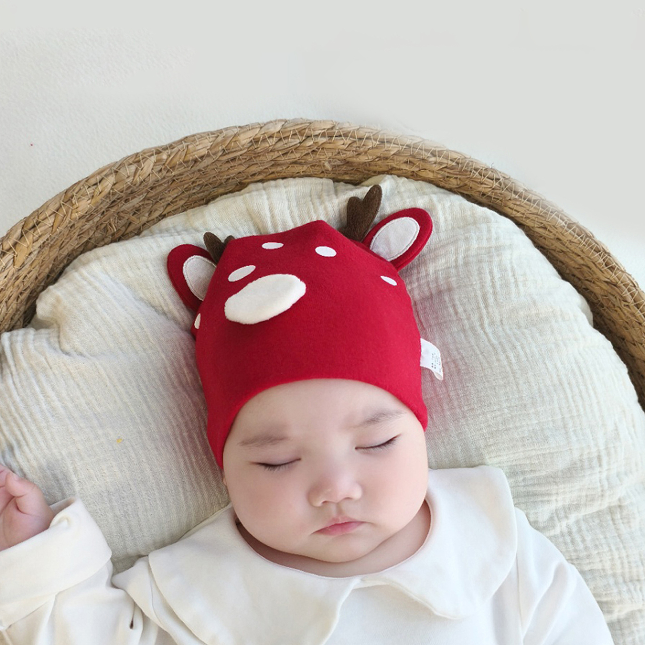 かわいい小さな鹿の赤ちゃん胎児帽子ソフトコットン新生児ビーニ - Knit Beanie Hat Warm のレビューと価格