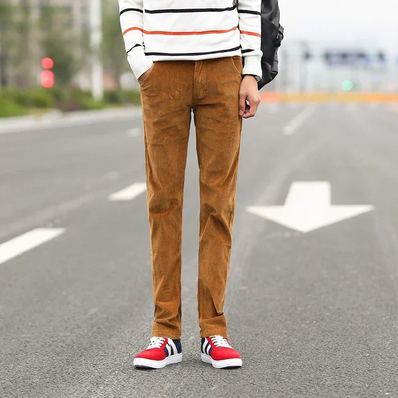 メンズカジュアルコーデュロイパンツ,プリーツ,無地コットン, - Corduroy Pant Warm のレビューと価格