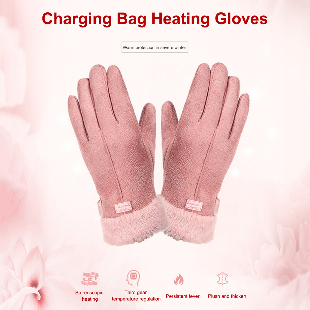 USB 電熱手袋屋外サーマルグローブハンドウォーマー冬スキー - Touch Screen Gloves のレビューと価格