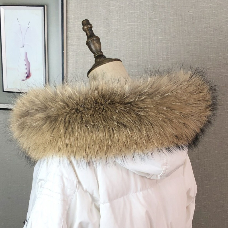 女性用の本物の毛皮の襟,冬用の女性用コートパーカー,アライグ - Shawl Wrap Winter のレビューと価格