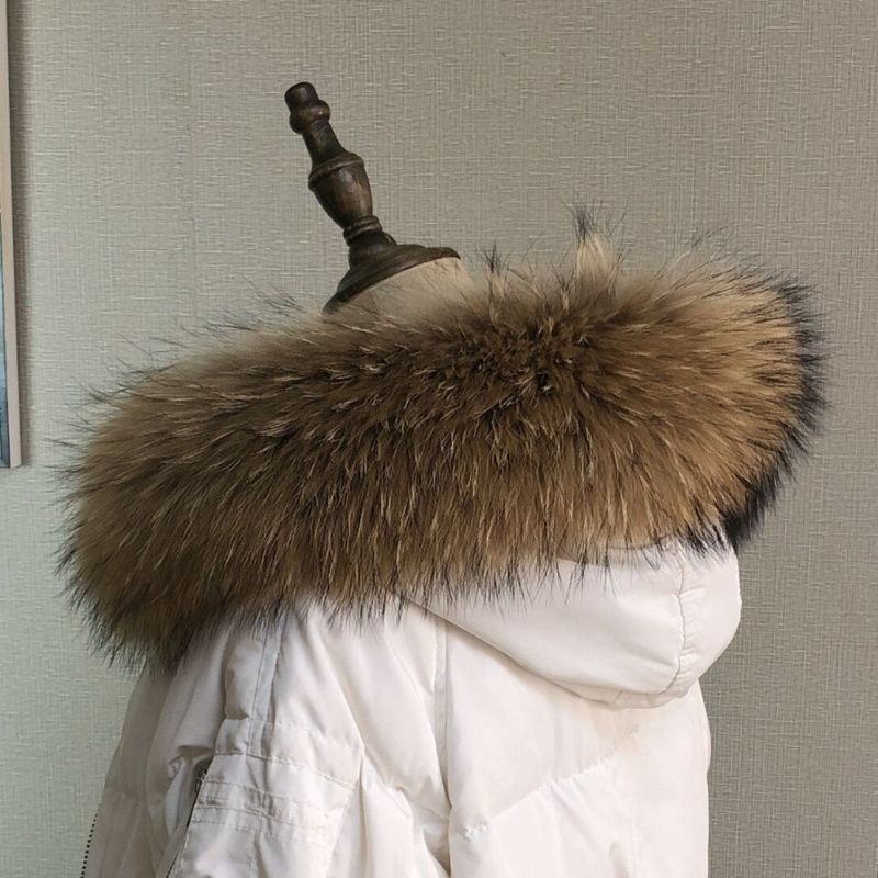 女性用の本物の毛皮の襟,冬用の女性用コートパーカー,アライグ - Shawl Wrap Winter のレビューと価格