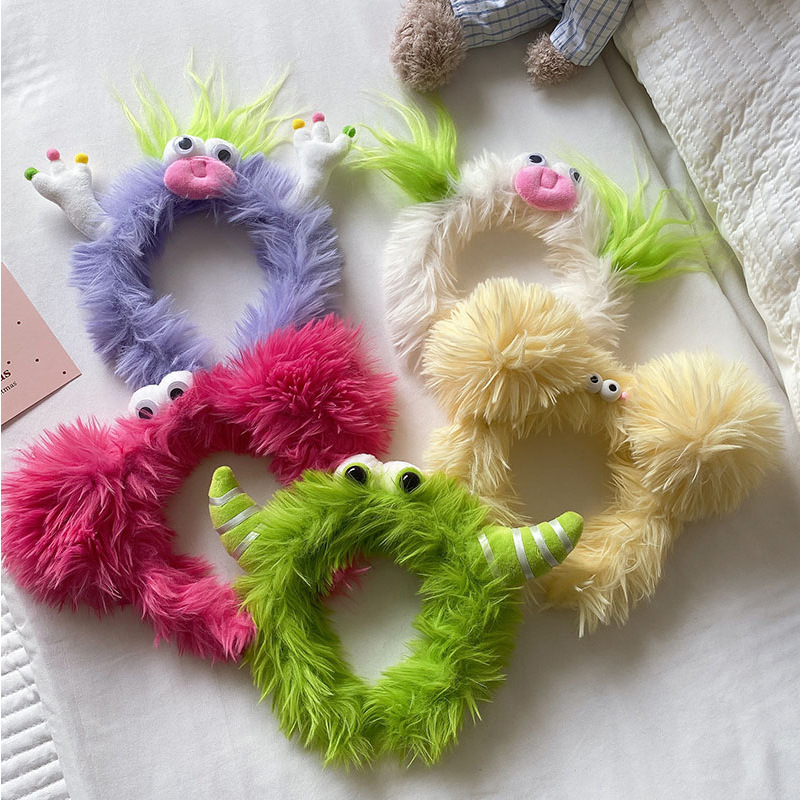 女性のための面白いぬいぐるみヘッドバンド、かわいいふわふわの - Winter Headband Fleece のレビューと価格