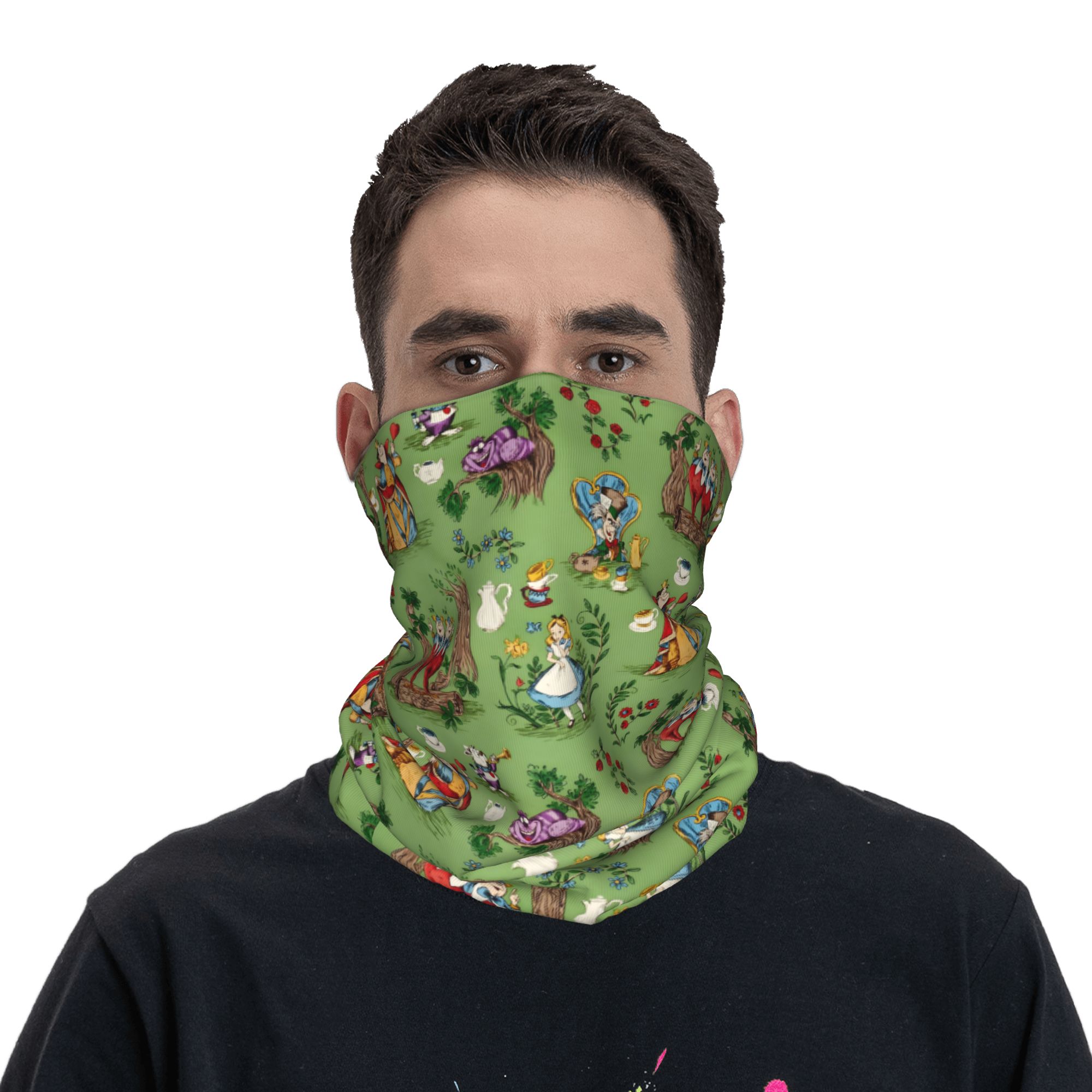 カスタム A-アリス・イン・ワンダーランド バンダナ ネック - Neck Gaiter Fleece のレビューと価格