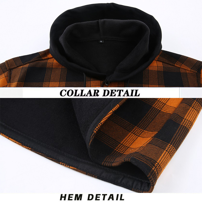 QICHE フリース裏地付き厚手フランネルシャツ メンズ フ - Flannel Shirt Lined のレビューと価格
