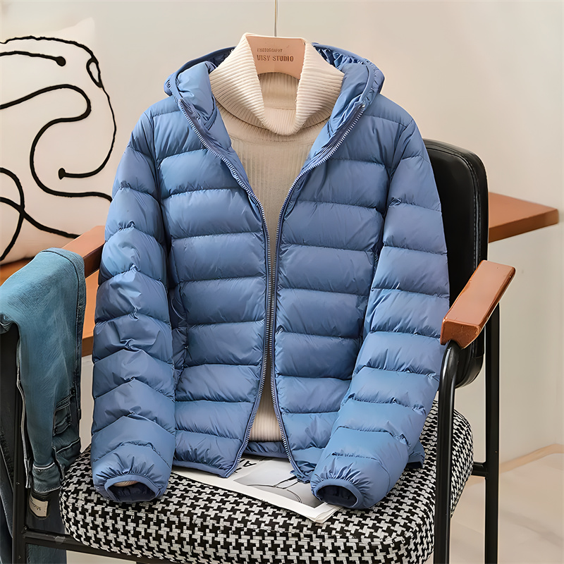 女性の韓国のスリムパフコート,プラスサイズ,超軽量,包装可能 - Down Jacket Packable のレビューと価格