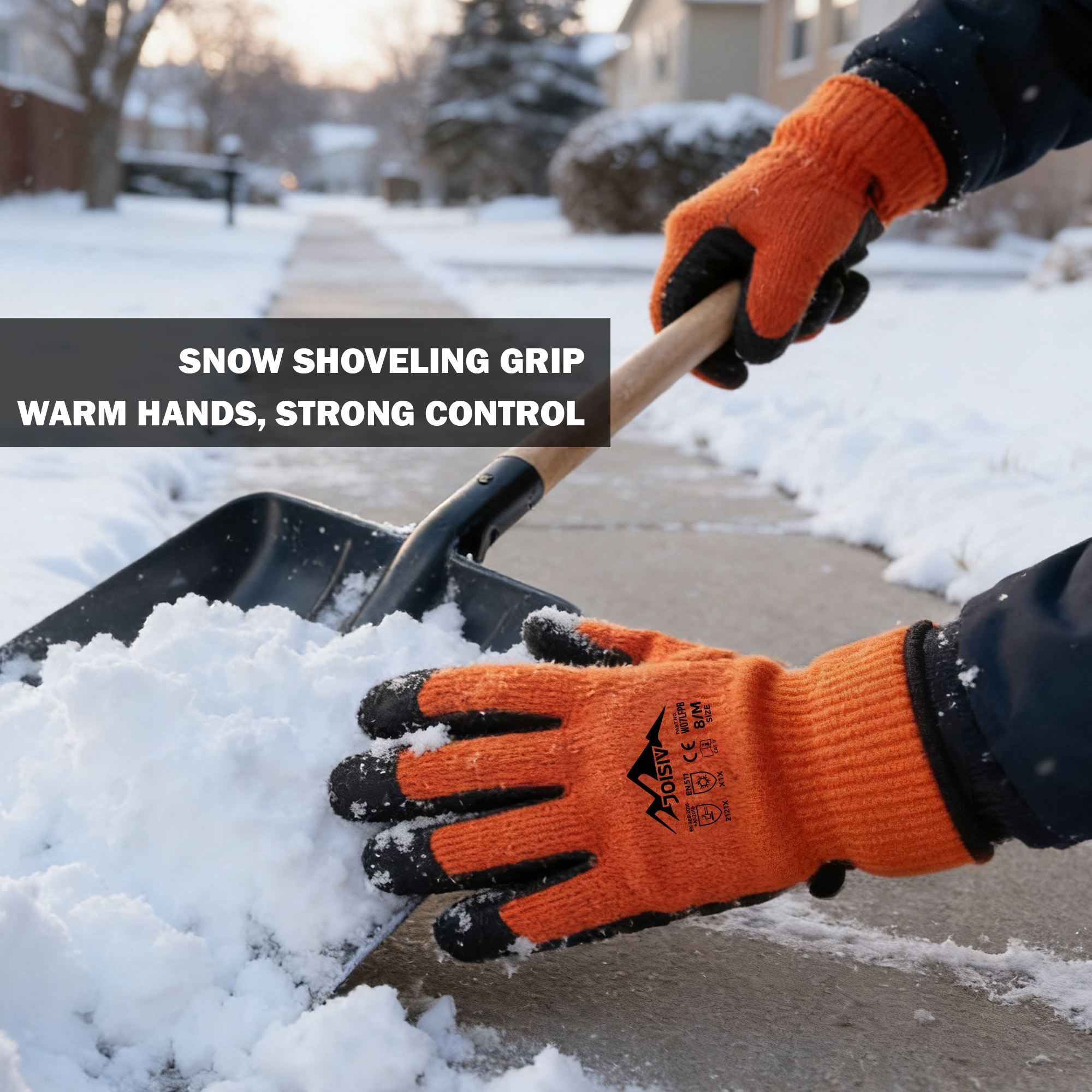 フリースとラテックスグリップ付きの断熱作業用手袋1組、釣り、 - Snow Glove Insulated のレビューと価格