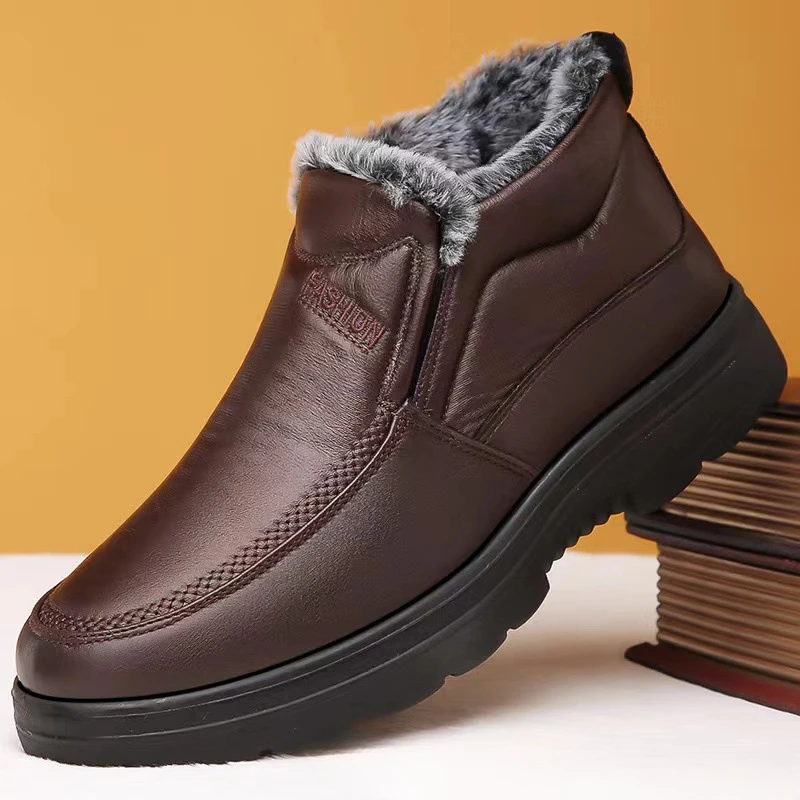 冬のメンズアンクルブーツぬいぐるみ暖かいアンチスリップ防水綿 - Waterproof Winter Boot のレビューと価格