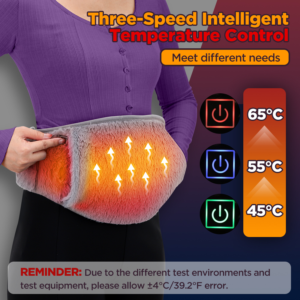 電気加熱ウエストベルト 3 ギア温度腹部マッサージャー月経加 - Hand Warmer Electric のレビューと価格