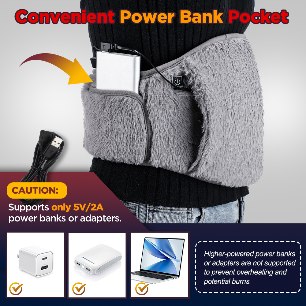 電気加熱ウエストベルト 3 ギア温度腹部マッサージャー月経加 - Hand Warmer Electric のレビューと価格