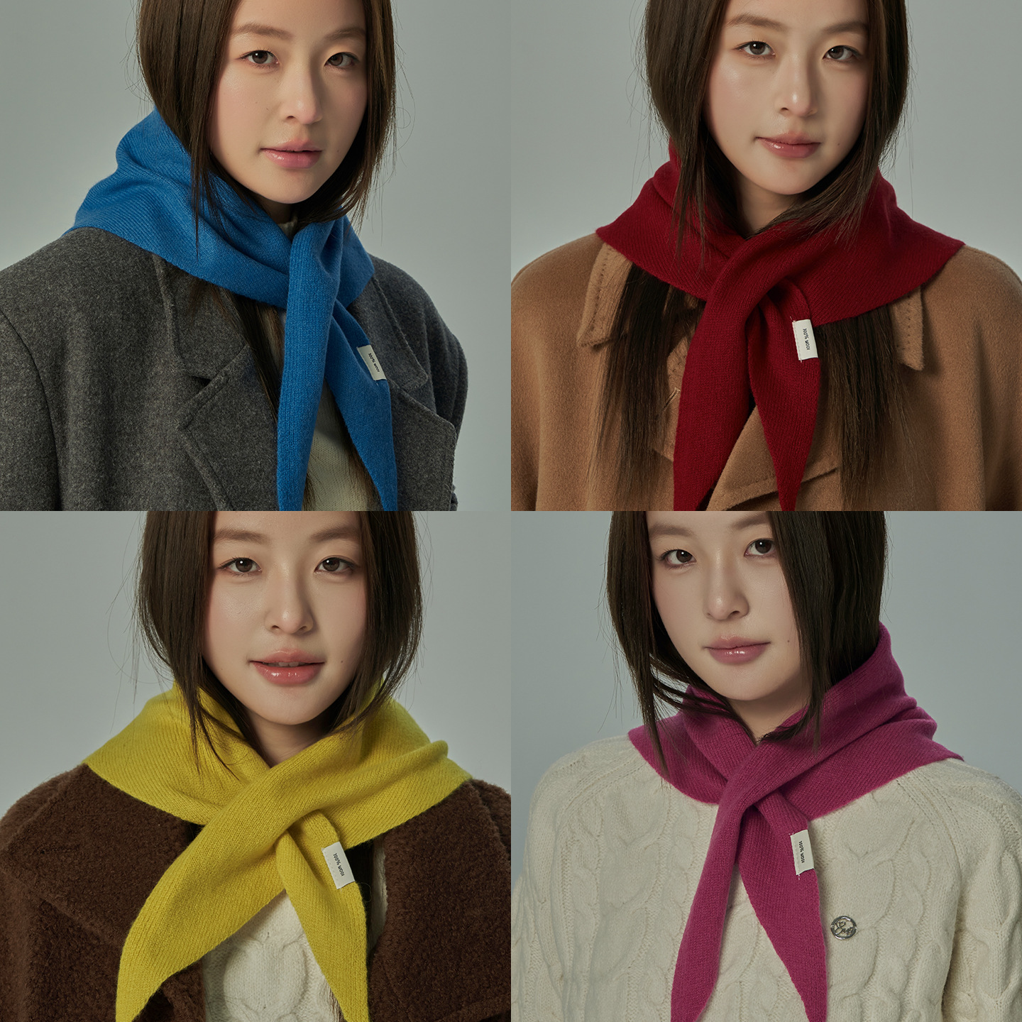 高級女性 100% ウールスカーフショール冬暖かい固体ニット - Shawl Wrap Winter のレビューと価格