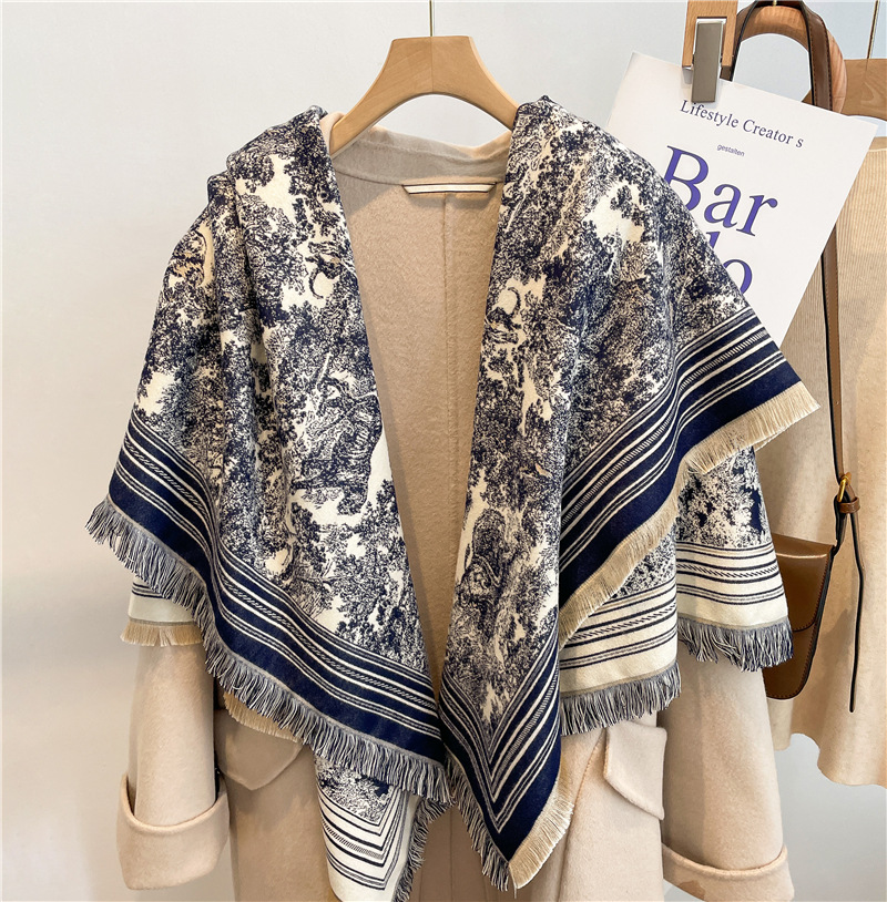 女性のための豪華なカシミヤブレンドブファンダプリントスカーフ - Cashmere Pashmina Wrap のレビューと価格