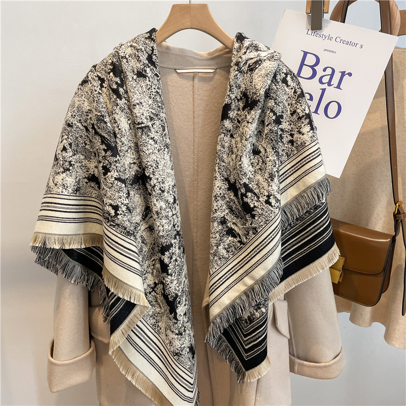 女性のための豪華なカシミヤブレンドブファンダプリントスカーフ - Cashmere Pashmina Wrap のレビューと価格