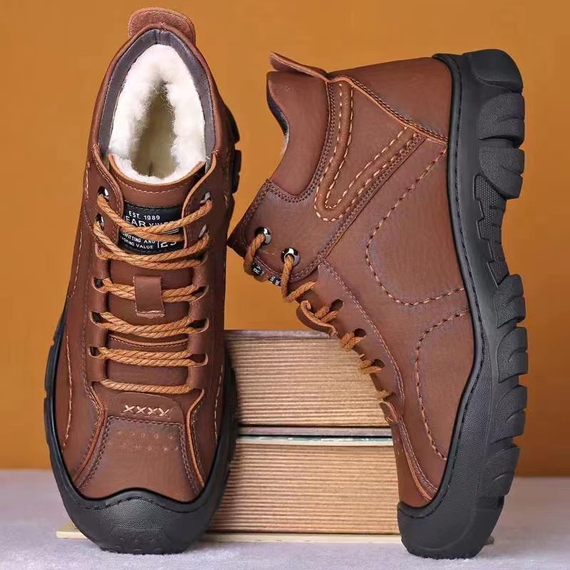 メンズブーツ レースアップ アンクルブーツ 新作 冬用 プラ - Waterproof Winter Boot のレビューと価格