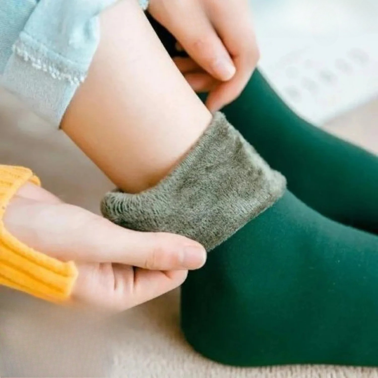 5足組/冬用暖かい無地レディースソックス 厚手サーマルソック - Thermal Sock Wool のレビューと価格