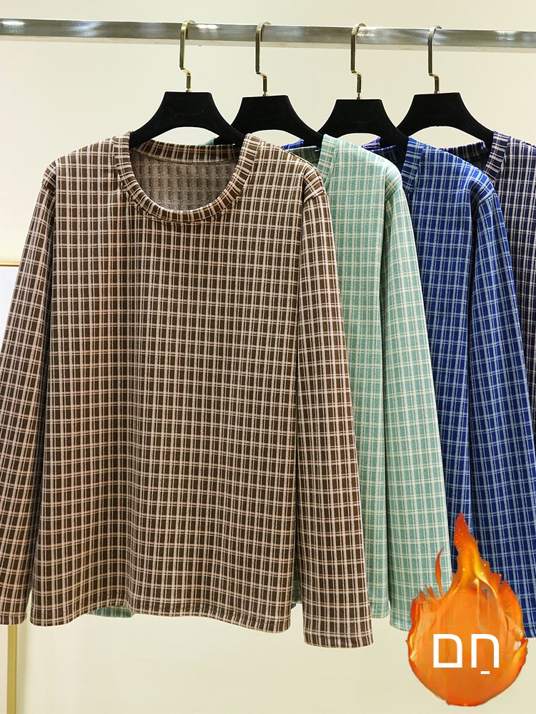 メンズ冬用ホームウェアフランネルパジャマトップ厚手大きいサイ - Flannel Shirt Lined のレビューと価格