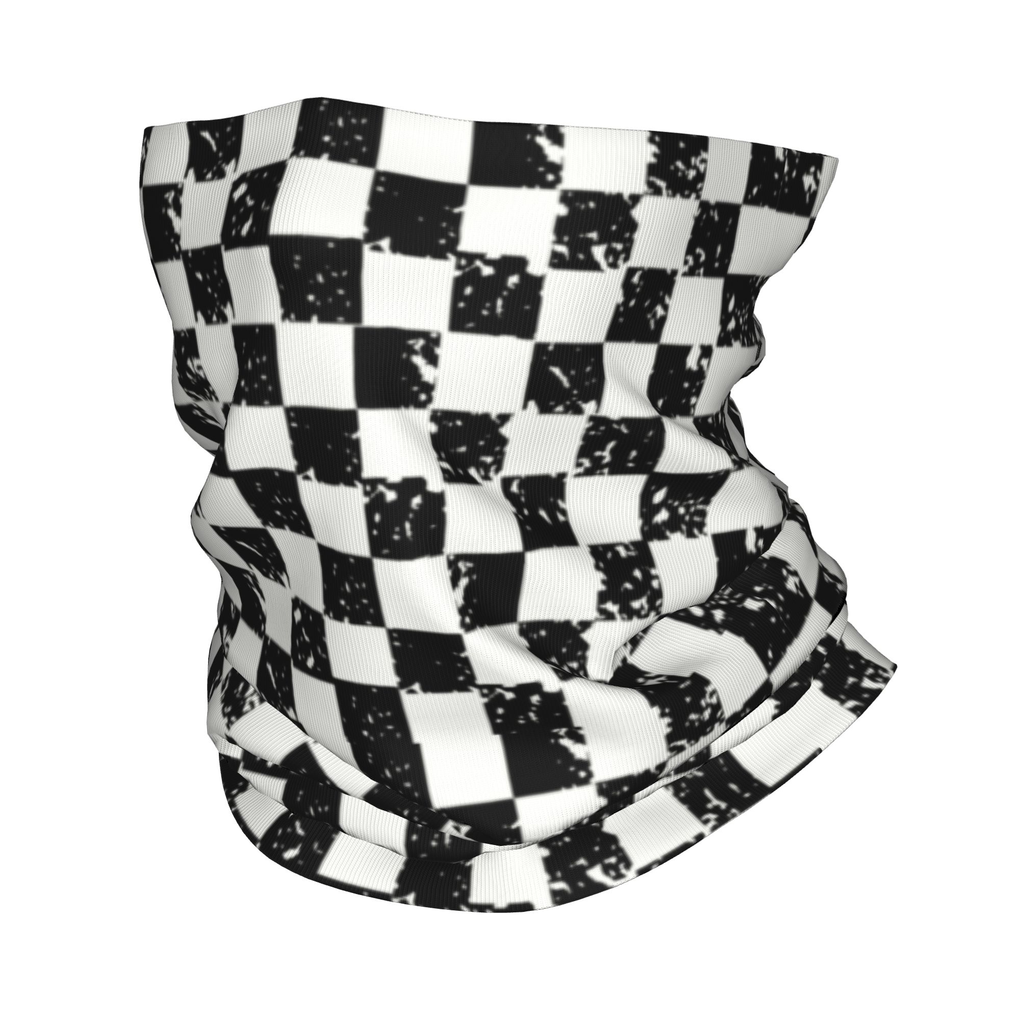 カスタムレトロチェック柄フラッグウィンターヘッドバンドネック - Neck Gaiter Fleece のレビューと価格
