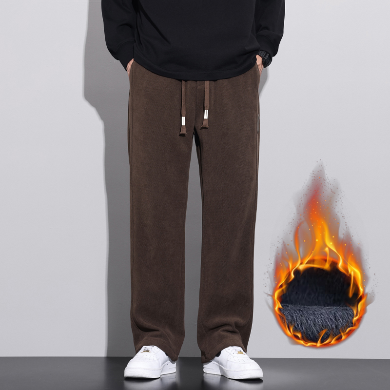冬用ソフトフリース暖かいコーデュロイパンツ メンズ ゴムウエ - Corduroy Pant Warm のレビューと価格