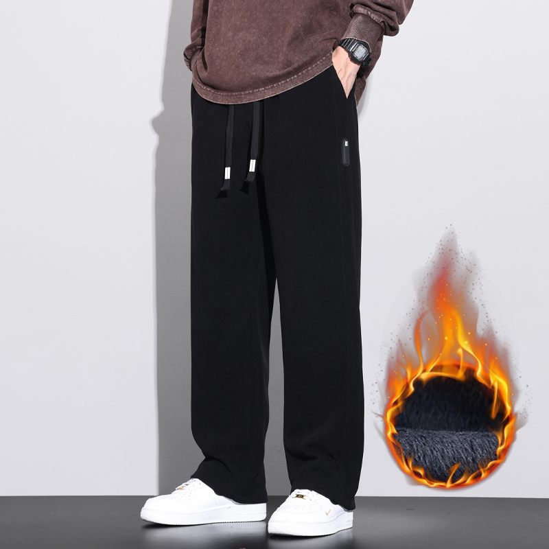 冬用ソフトフリース暖かいコーデュロイパンツ メンズ ゴムウエ - Corduroy Pant Warm のレビューと価格
