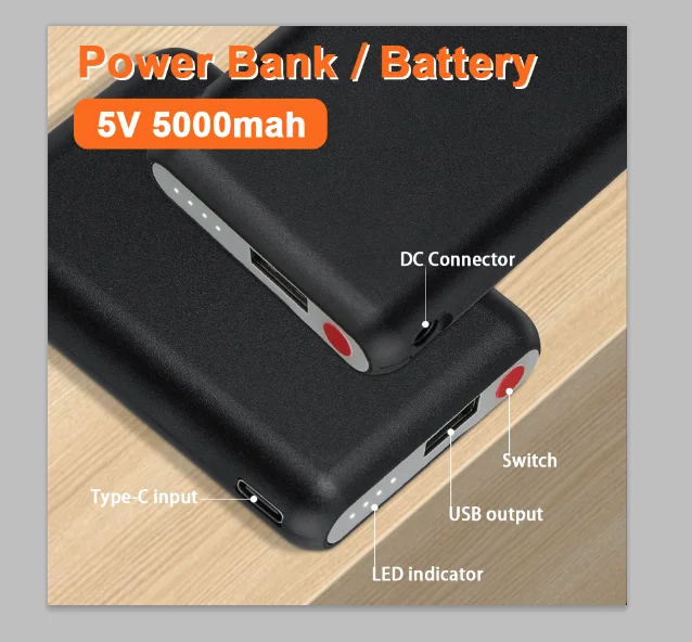 5V 5000mAh 加熱手袋バッテリー電源銀行モバイル電源 - Heated Vest Battery のレビューと価格