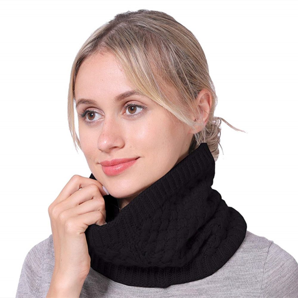 男性と女性のための内側に厚いフリースを備えたニットネックスカ - Wool Scarf Men のレビューと価格