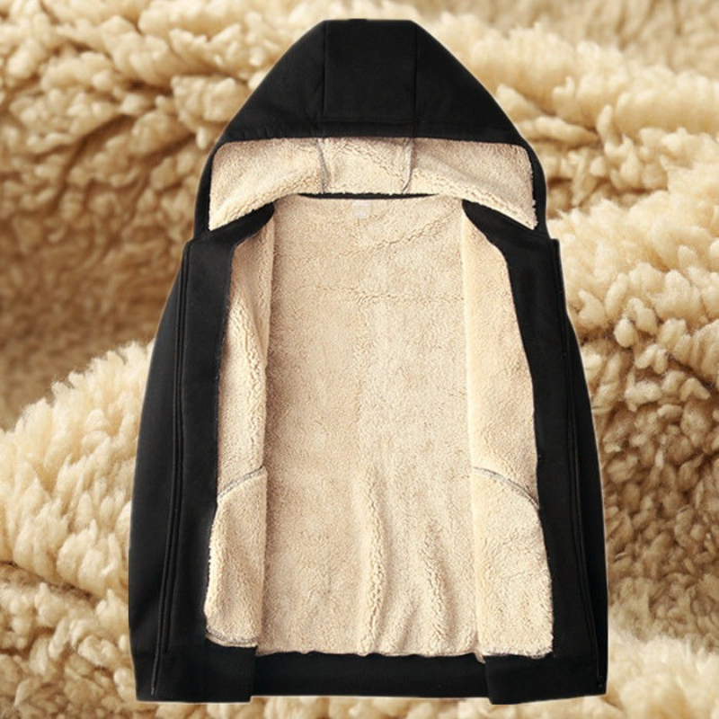2025年冬用防風フーディー - メンズシェルパ裏地付きスウ - Sherpa Hoodie Fleece のレビューと価格
