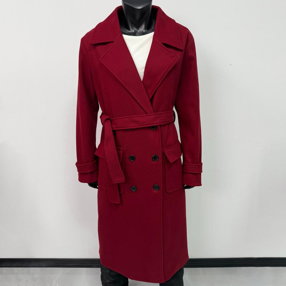 女性用コート ベルト付きダブルブレストトレンチコート クラシ - Wool Coat Peacoat のレビューと価格