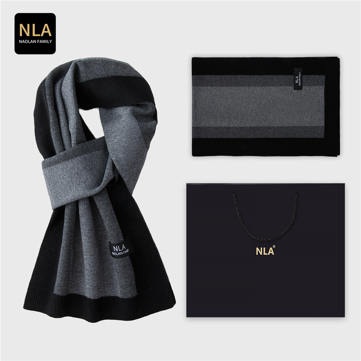 ギフトボックス ニット メンズ ウール スカーフ 商業スタイ - Wool Scarf Men のレビューと価格